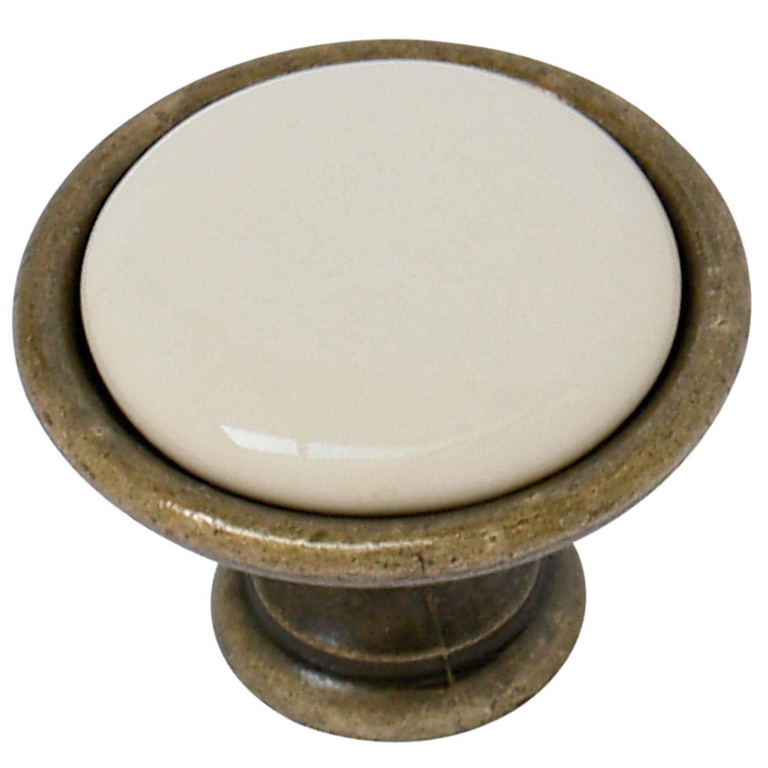 POMO PORCELANA CREMA/BRONCE D.34 HT25