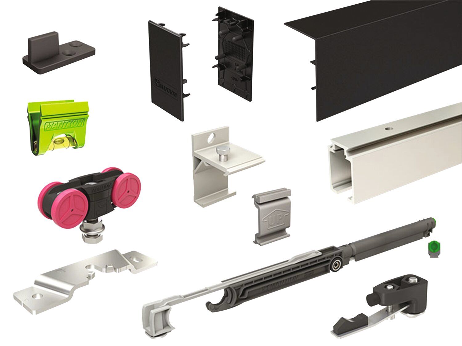 SAF Evolution montaje recto sobre raíl tubular SAF Negro 10-80
