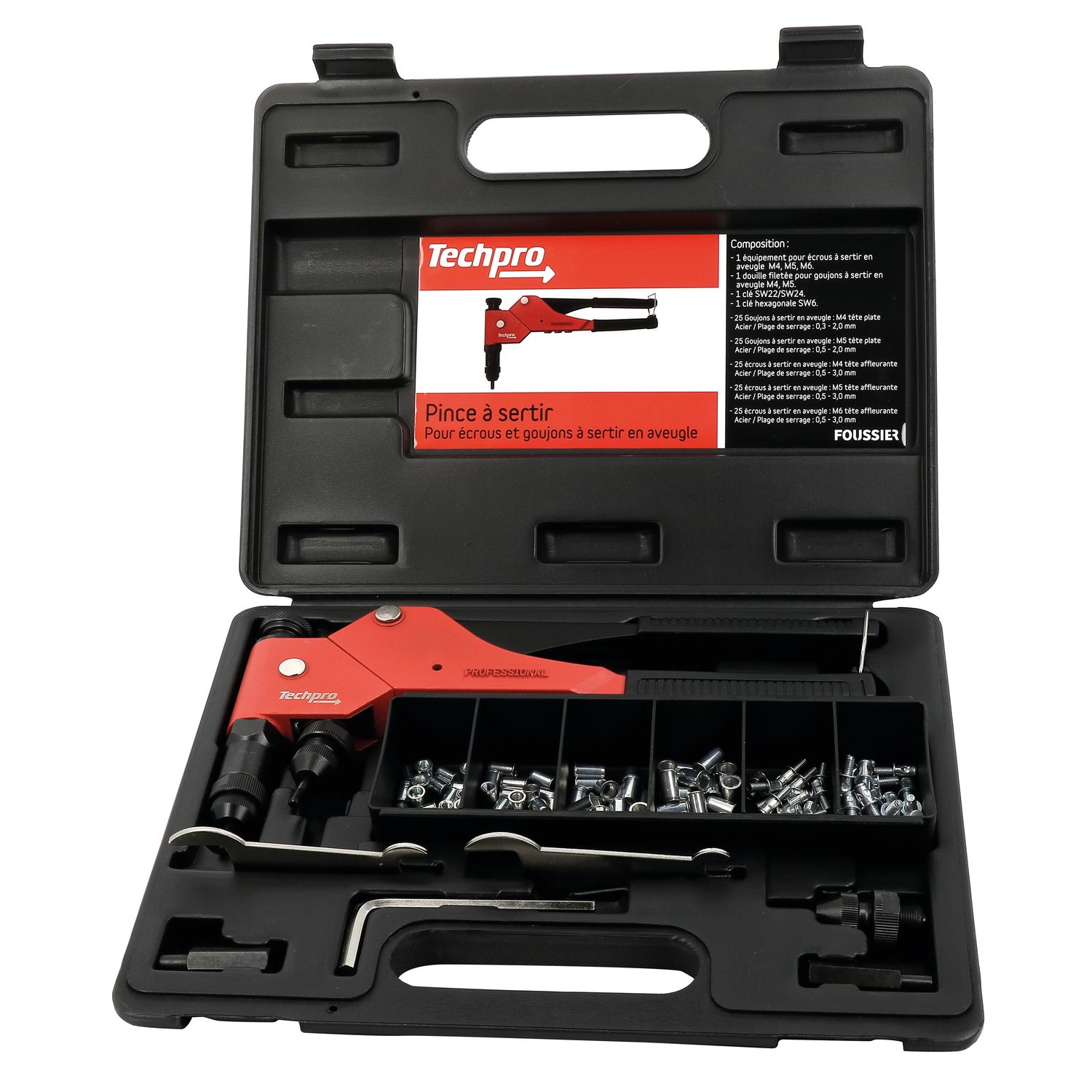 TECHPRO CRIMPING TOOL + NUT SET