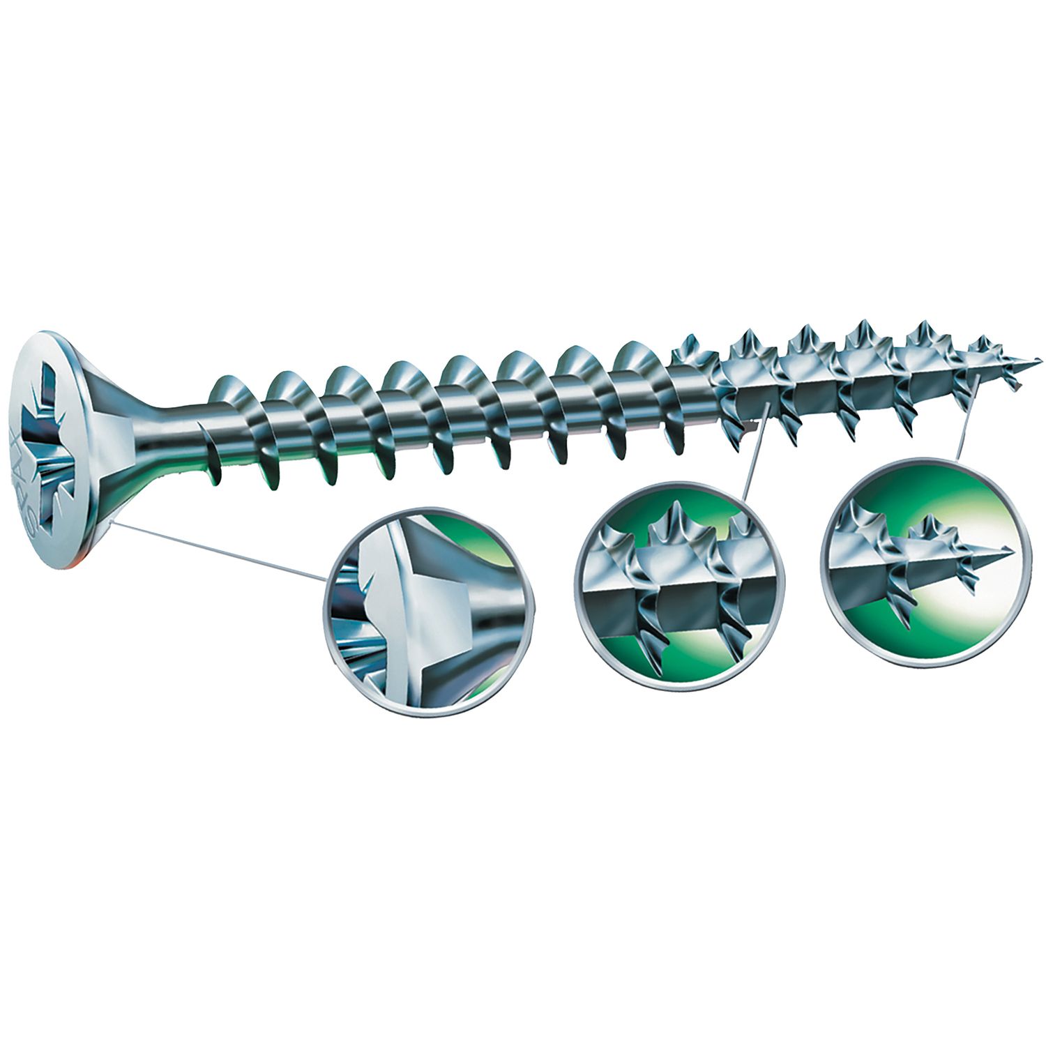 Tornillo de cabeza avellanada SPAX® Pozidriv rosca completa