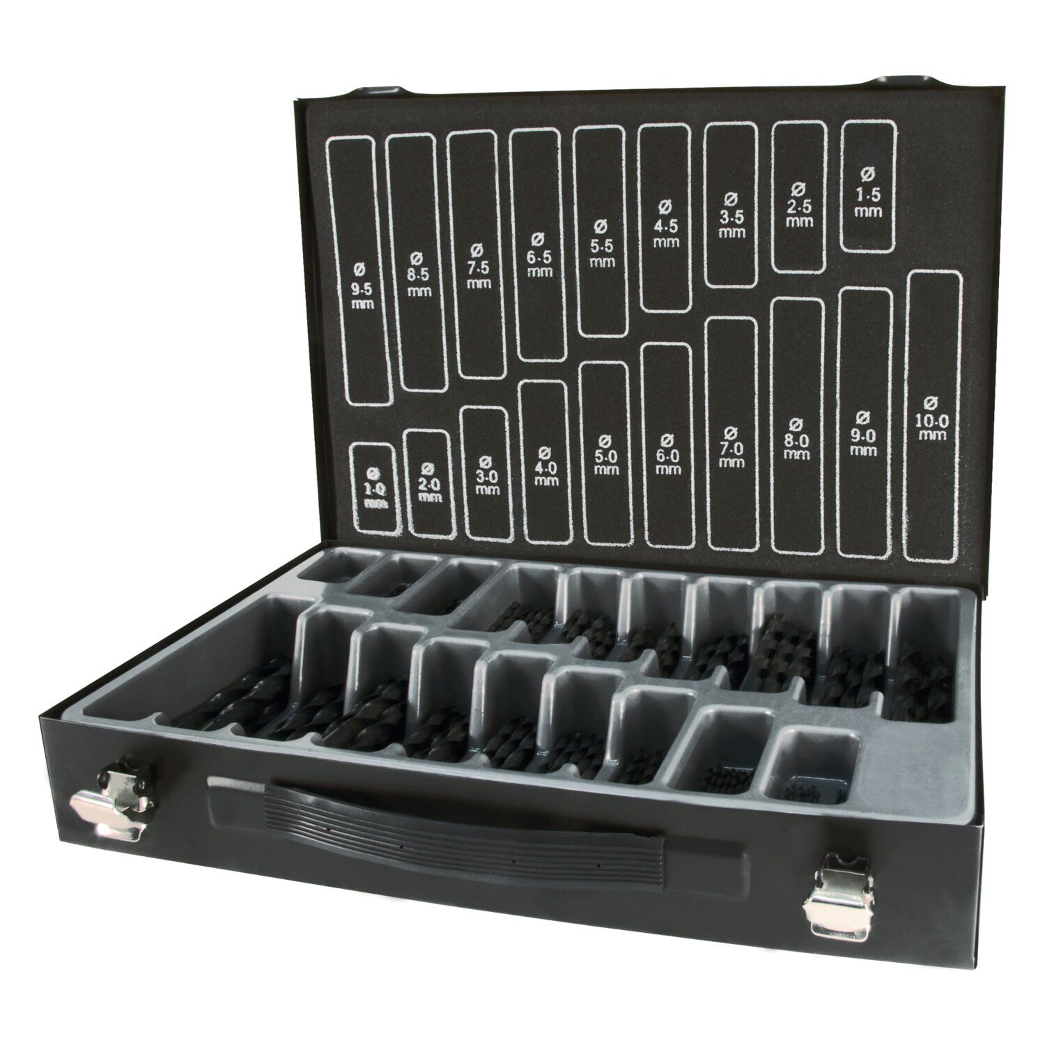 JUEGO DE 170 BROCAS DE METAL LAMINADO HS
