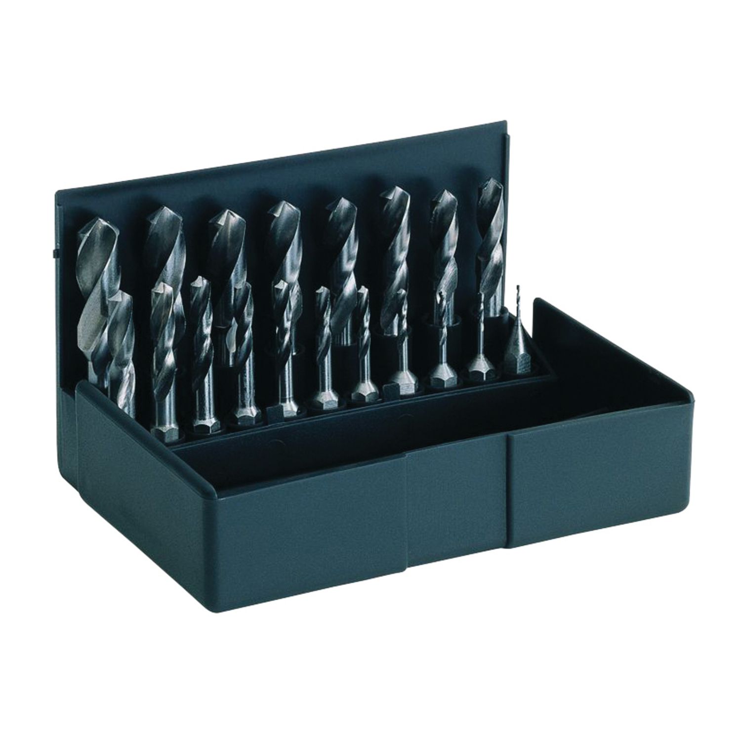 JUEGO EN CAJA DE 19 BROCAS DE METAL CON