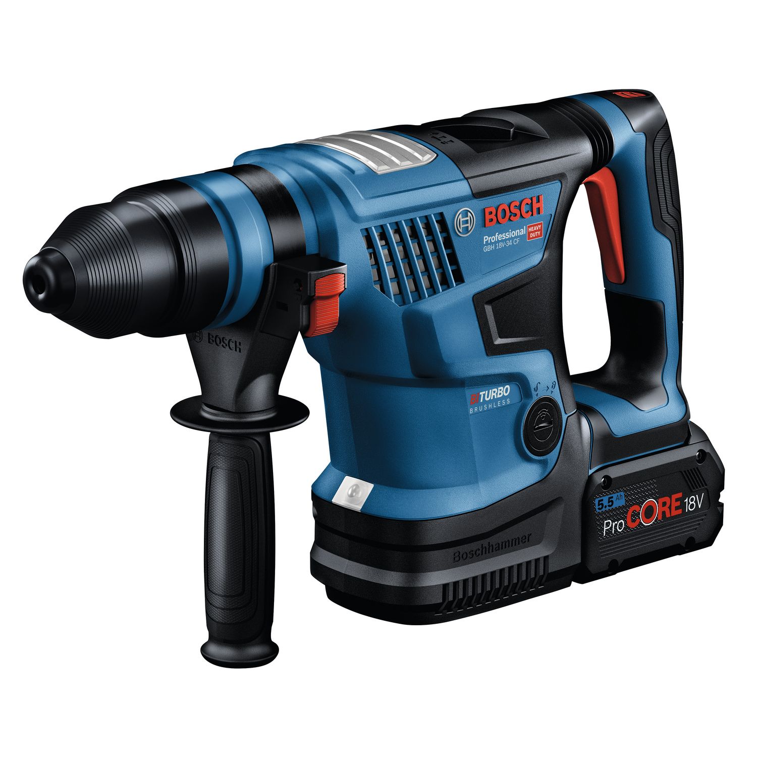 SDS PLUS BITURBO HAMMER GBH18V-34 2X8AH