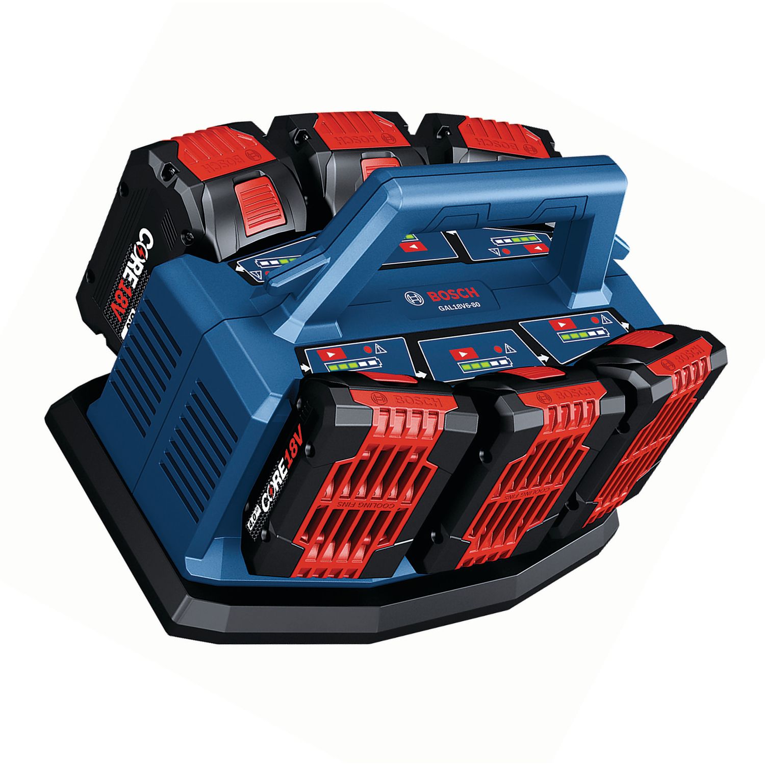 CARGADOR MULTI 6 BATERÍAS GAL18V6-80