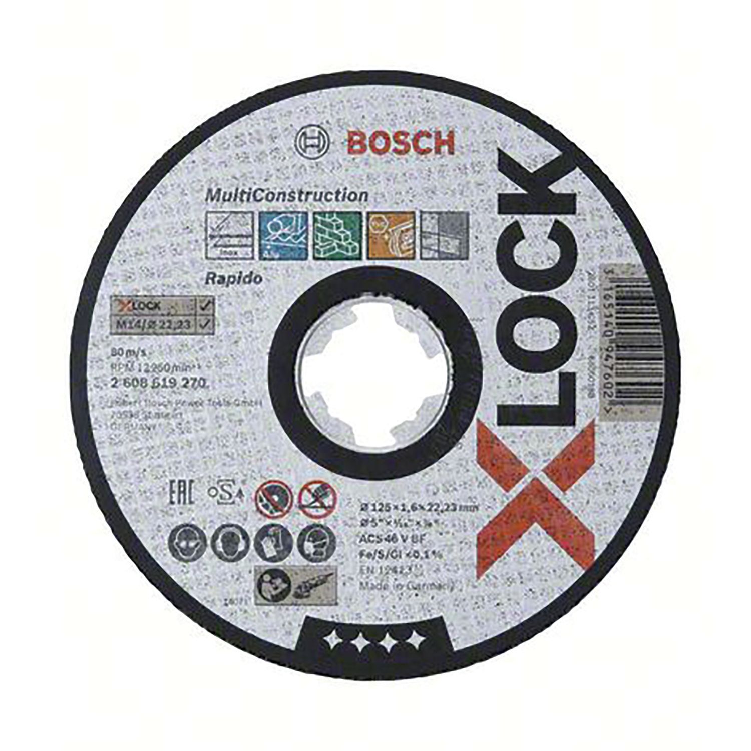 DISCO DE CORTE DE ALUMINIO 125X1,6MM XLO