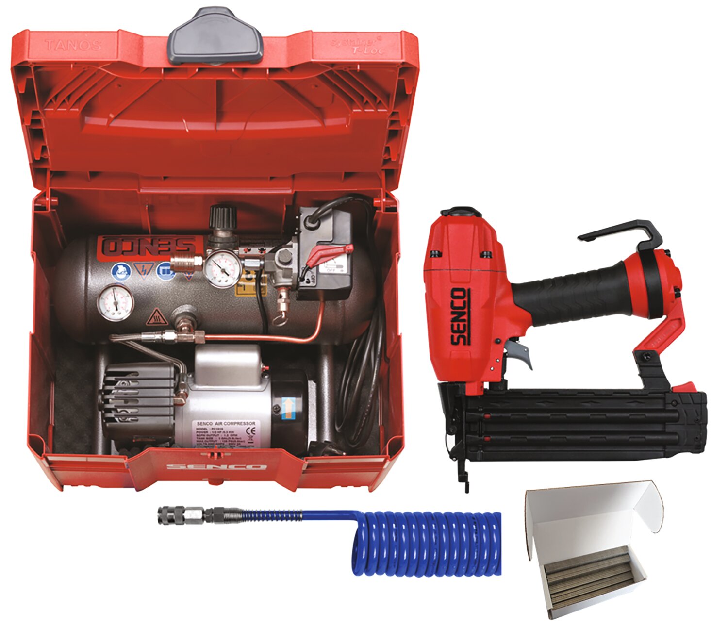 CLAVADORA SENCO+COMPRESOR+PAQUETE SISTEM