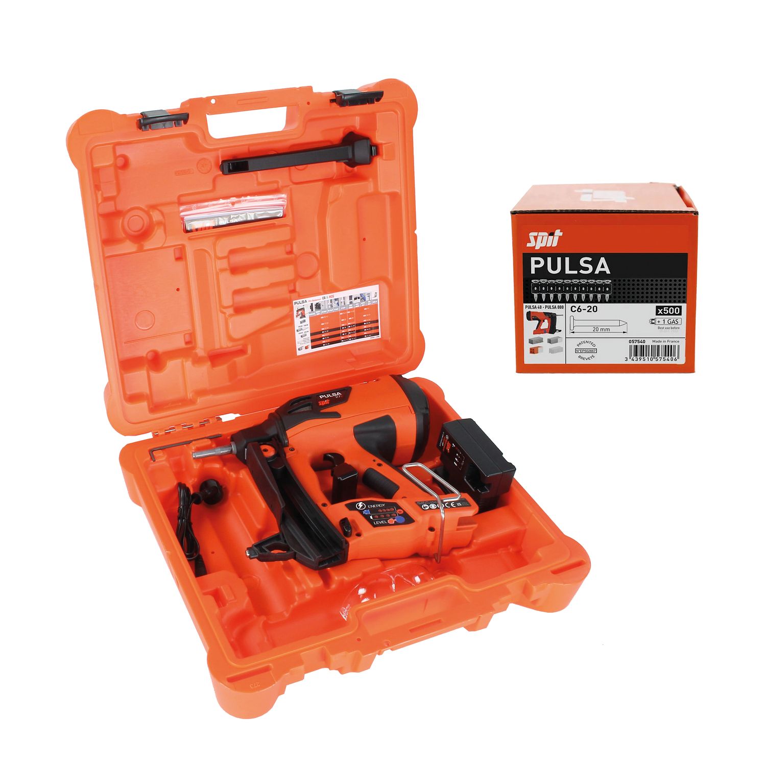 PULSA 27E + PACK DE CLAVADORAS DE GAS 25