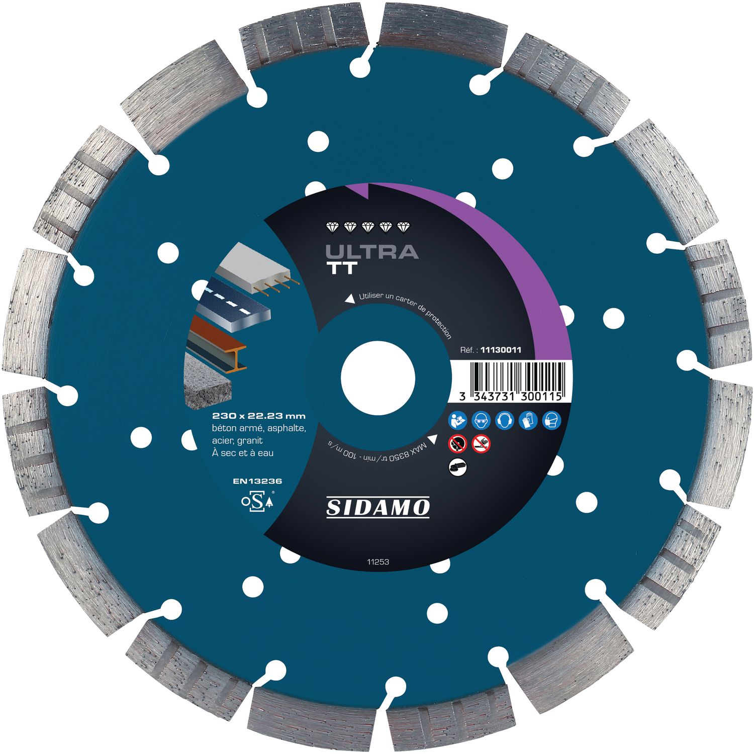DISCO DIAMANTADO ULTRA TT D230X22.23 HT1