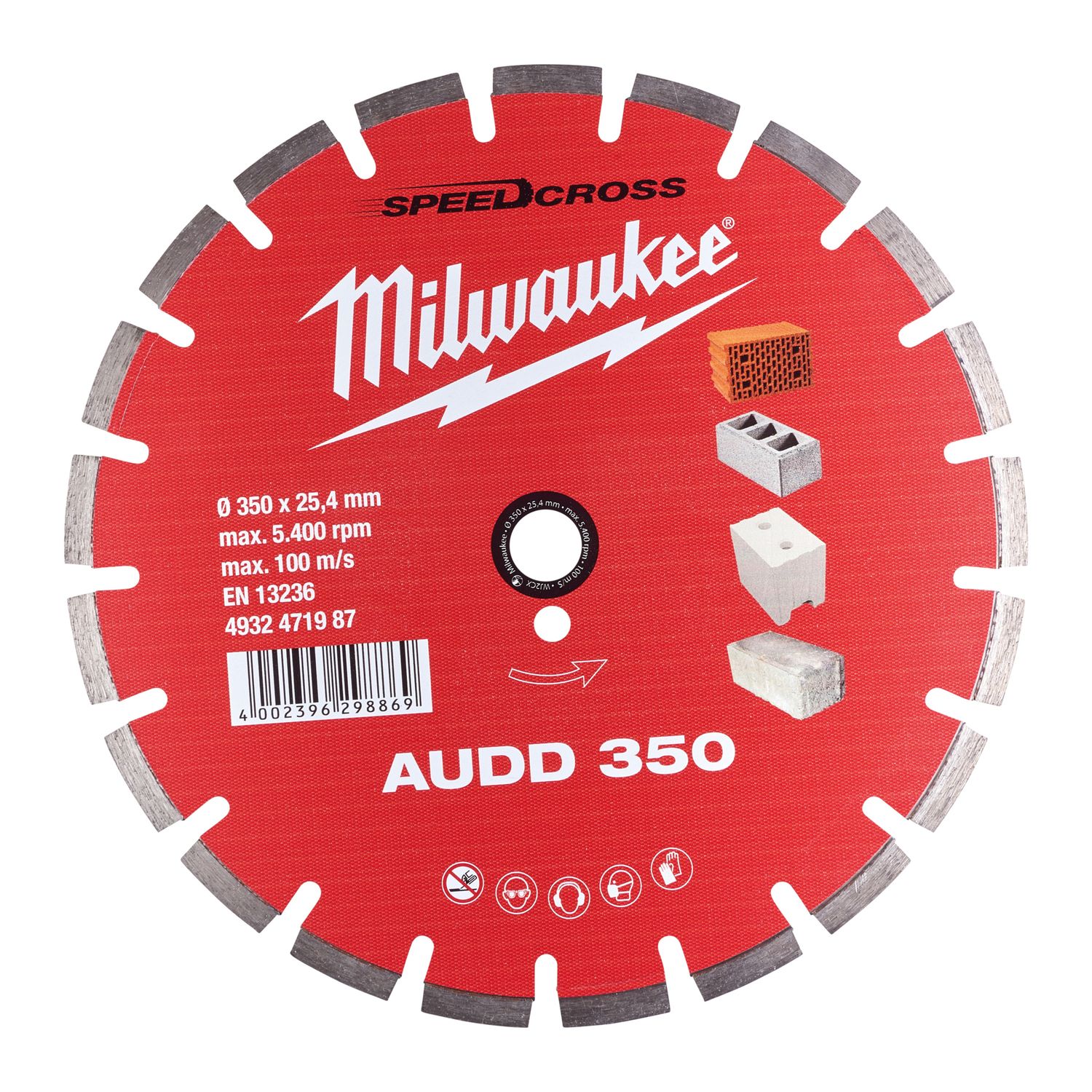 DISCO DE DIAMANTE AUDD D350 MILWAUKEE