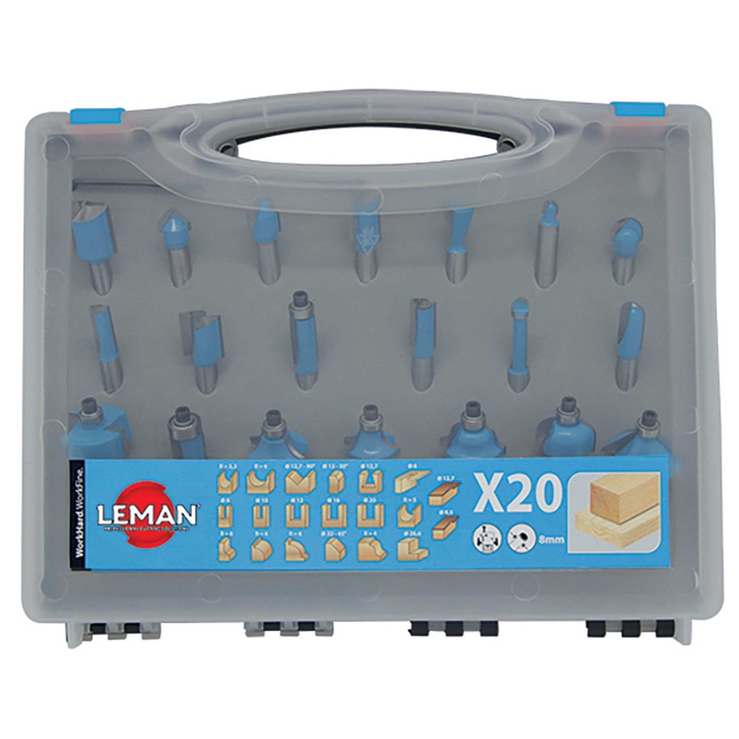 JUEGO DE 20 PUNTAS DE CARBURO Q.8MM