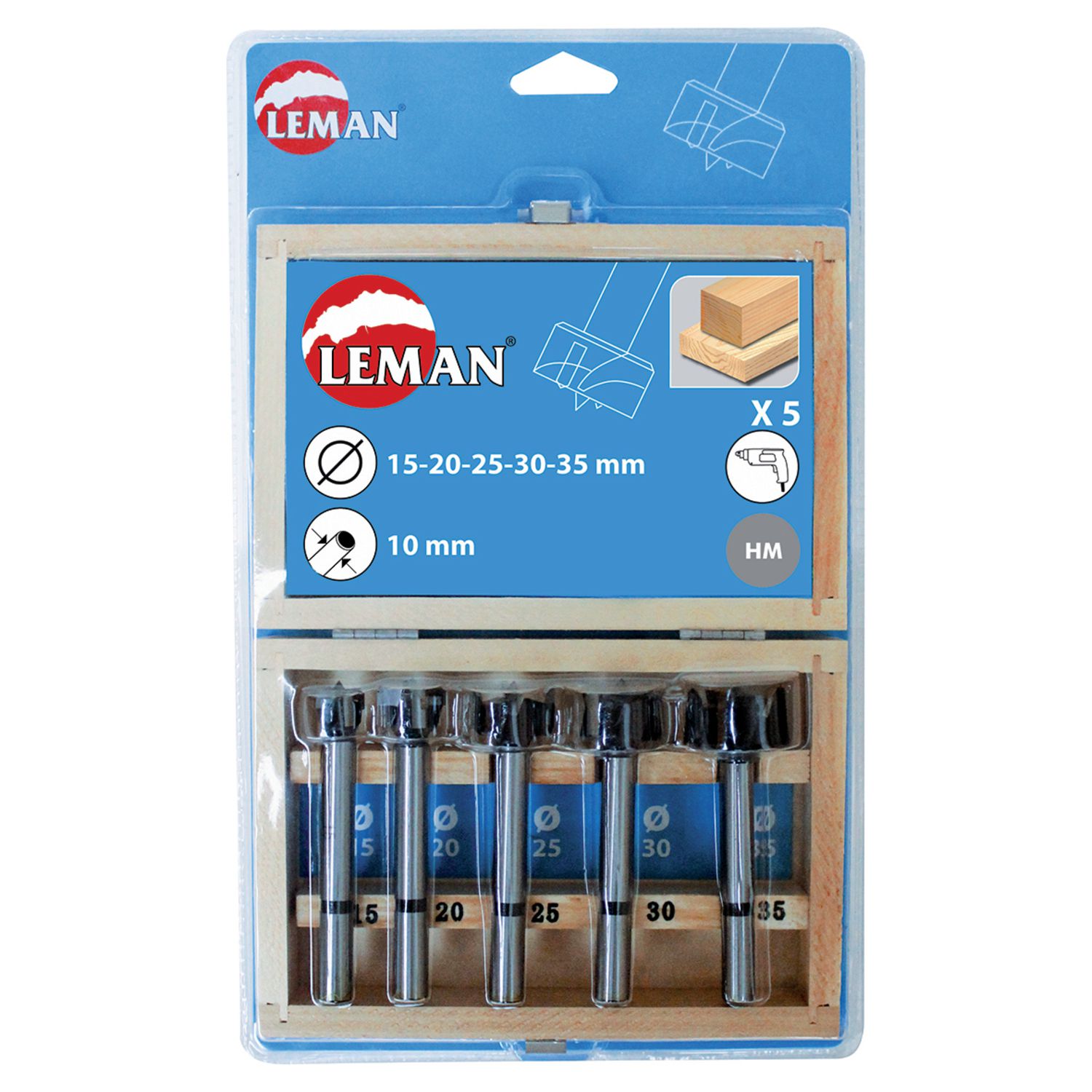 CAJA MADERA 5HERRAMIENTAS CARB.LT90