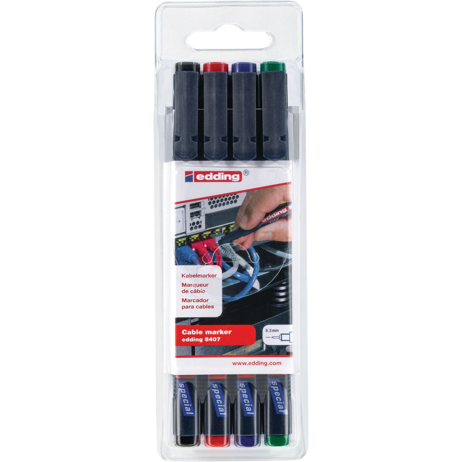 PAQUETE DE 4 MARCADORES PARA CABLE DE 0,