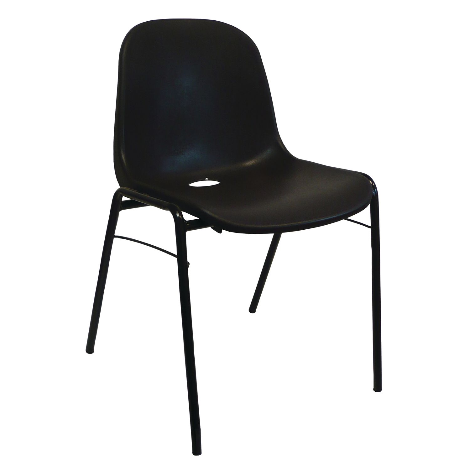 SILLA APILABLE SHELL NEGRA