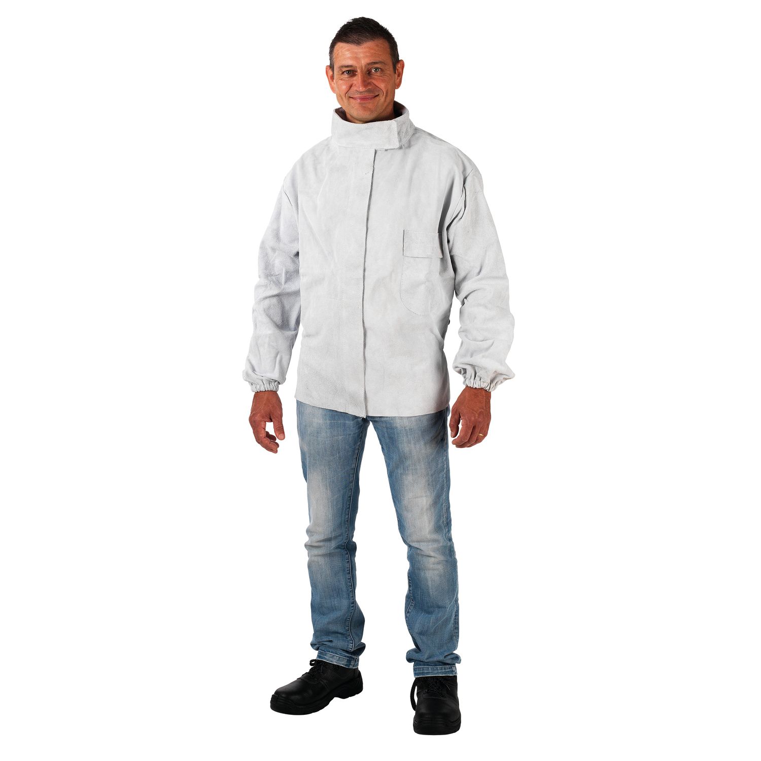 CHAQUETA DE CUERO PARA SOLDADORES