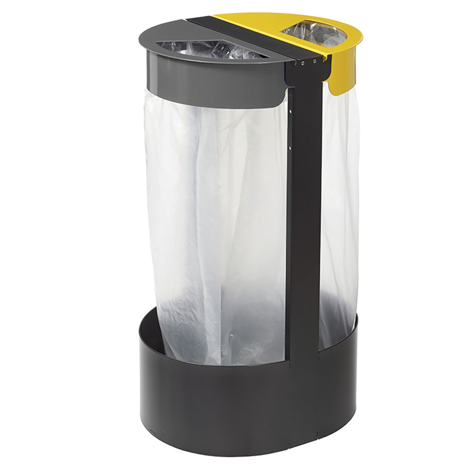 CUBO DE BASURA CITIWIN GRIS/AMARILLO 2X7