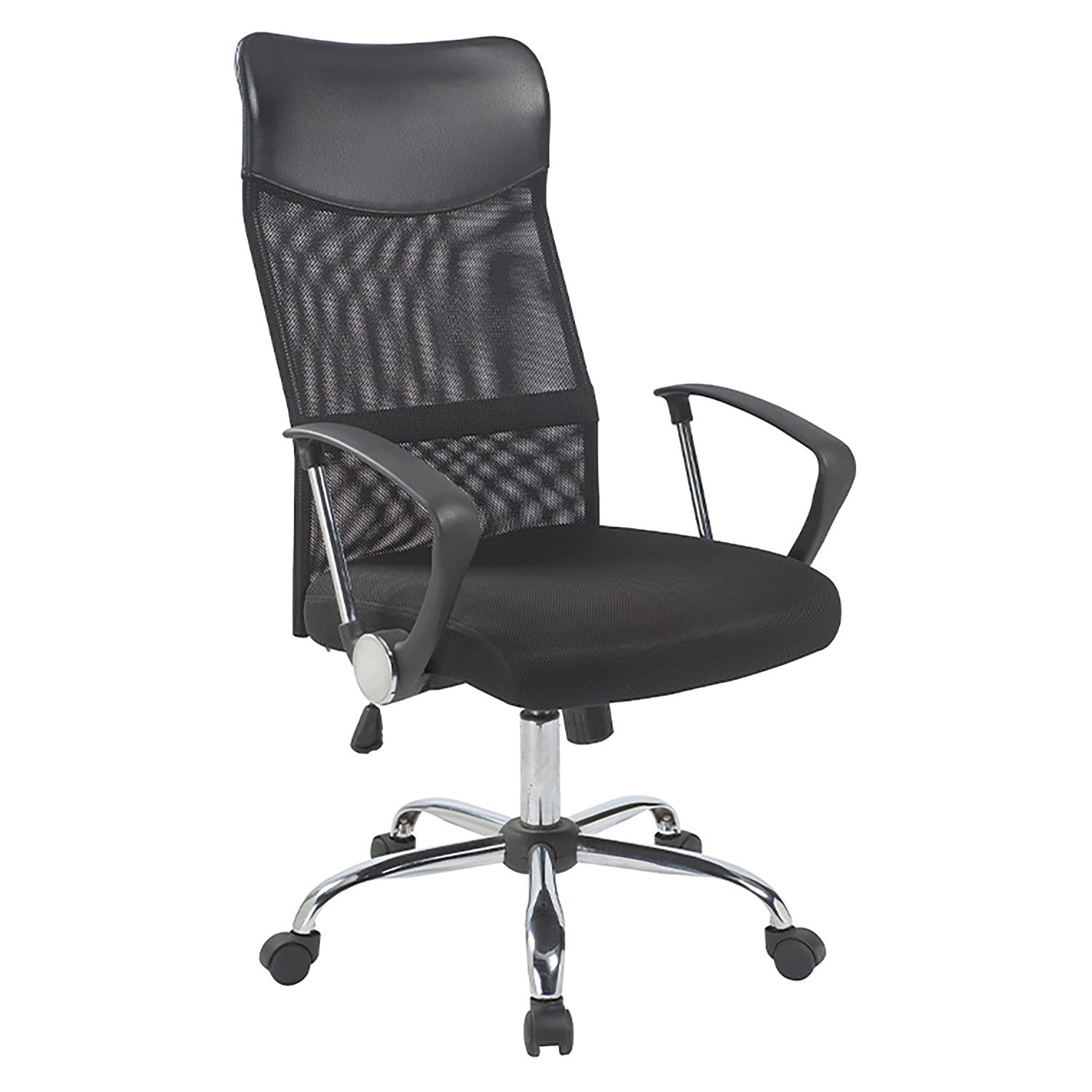 SILLA DE OFICINA NEGRA CON REPOSABRAZOS