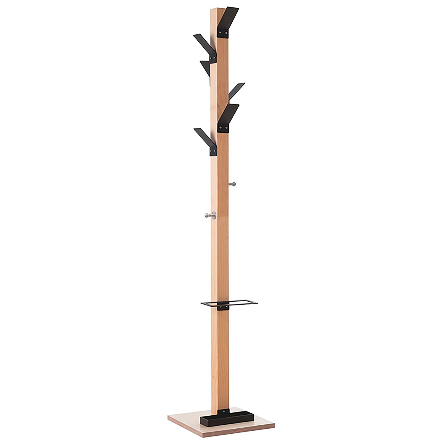 PERCHERO DE RECEPCIÓN HT1800 MADERA/NEGR