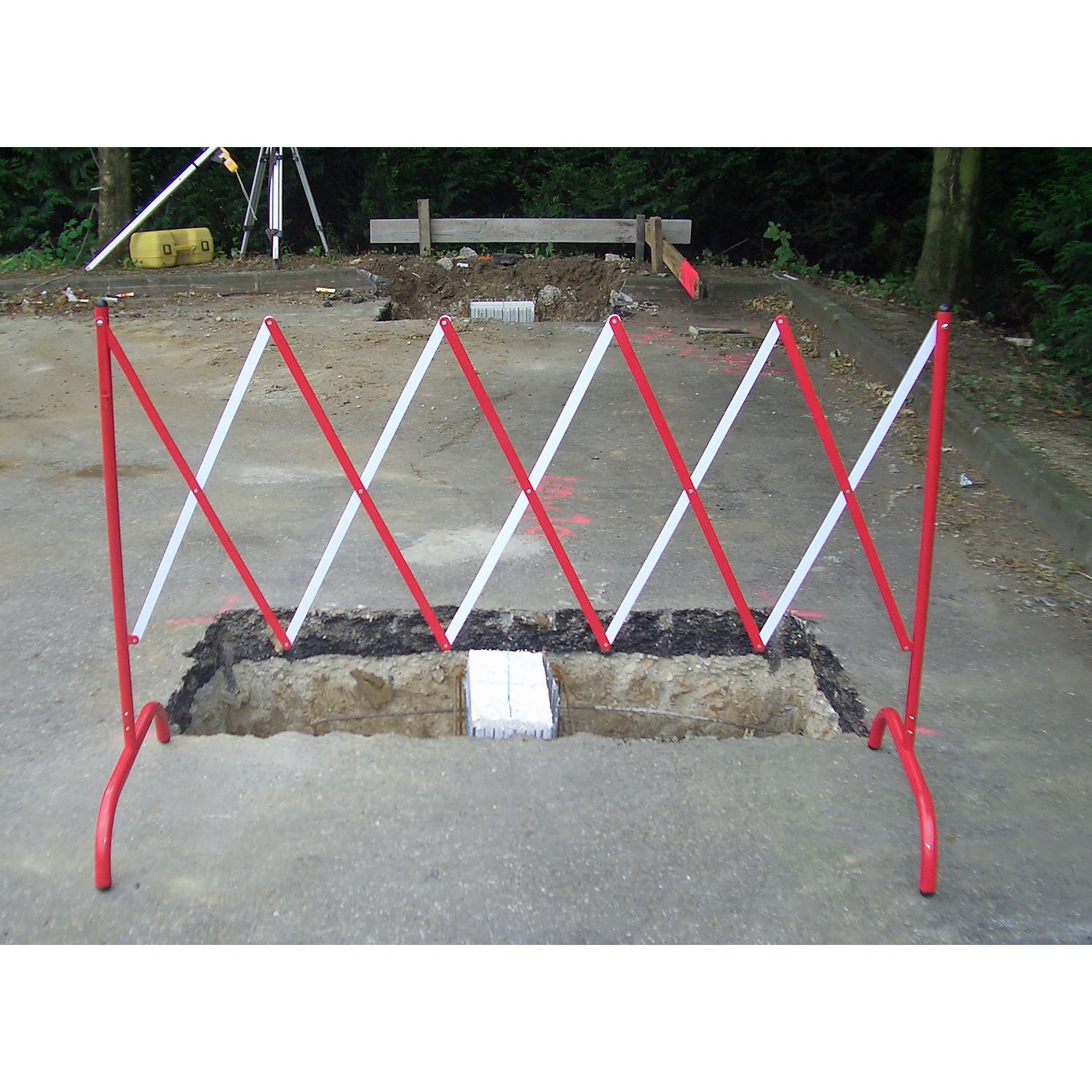 BARRERA EXTENSIBLE ROJO/BLC 2,3M