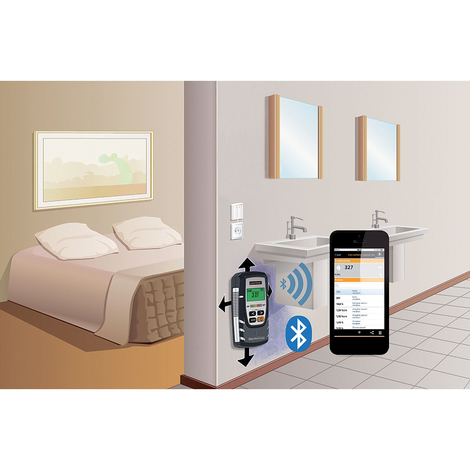 MEDIDOR DE HUMEDAD DE MATERIALES BLUETOO