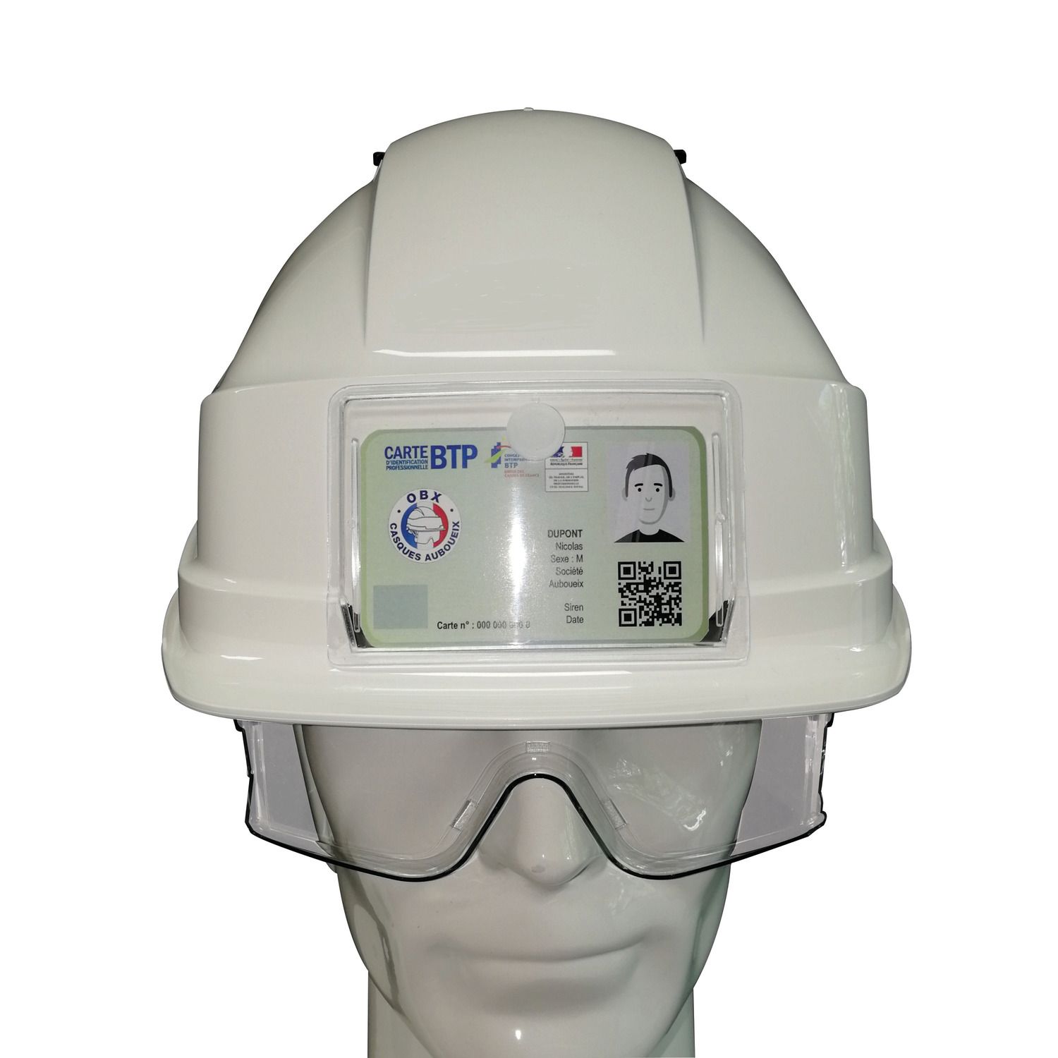 IRIS2 CASCO BLANCO CON LINTERNA FRONTAL