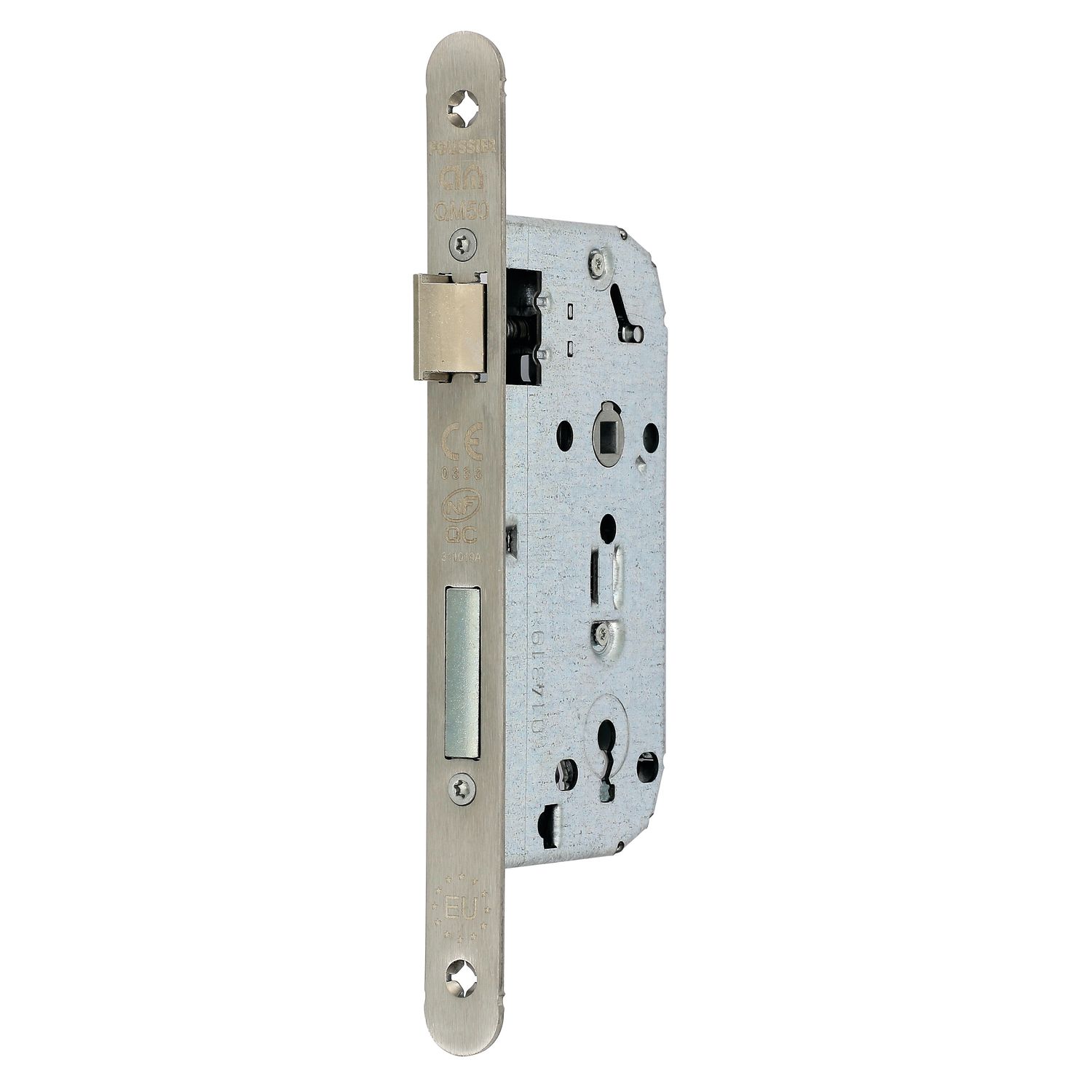 Eje de bloqueo 50 mm NC + QC Placa frontal de acero inoxidable, seguidor de 7 mm