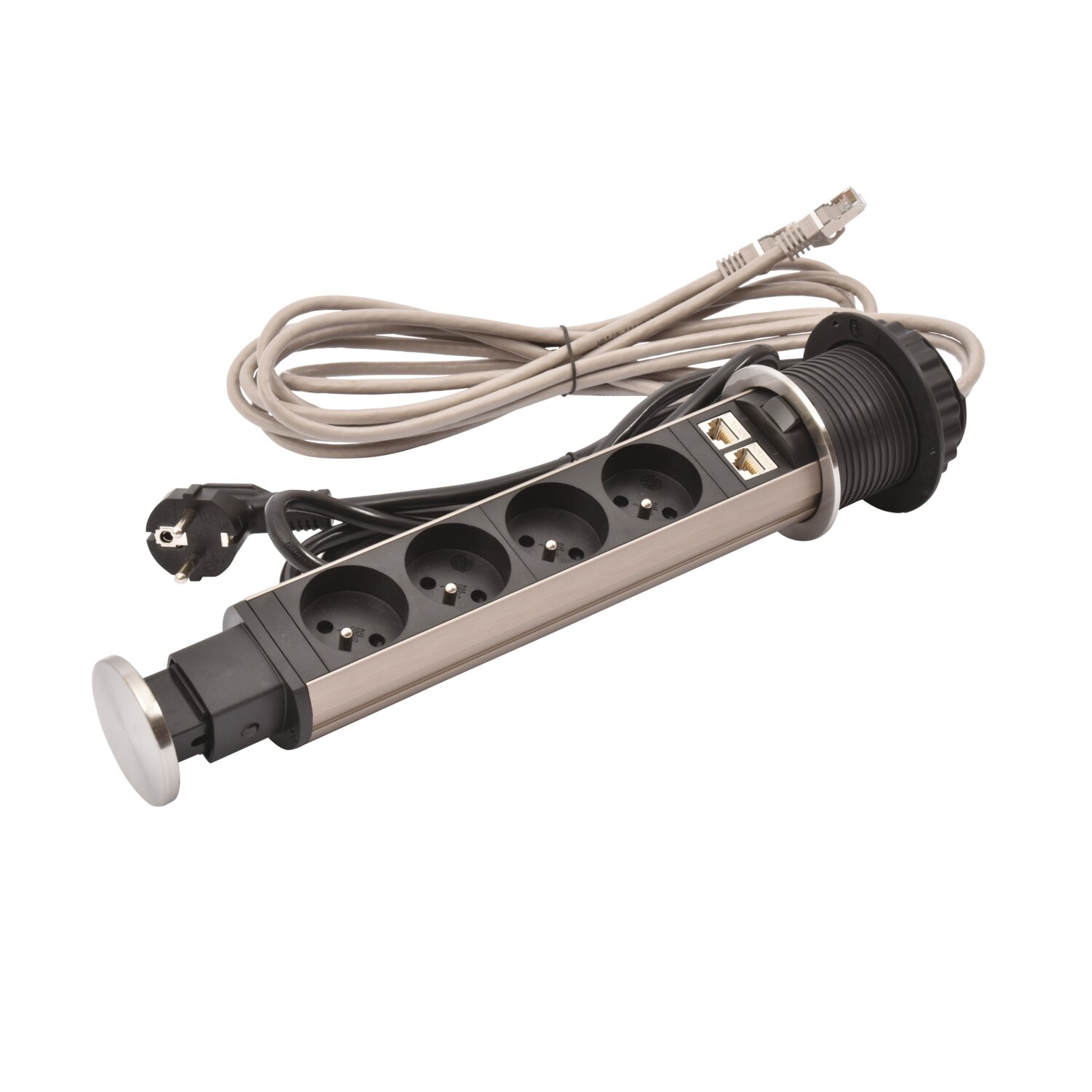 TORRE 60 4 + 2 RJ45 ALU BLOQUE DE ENCHUF