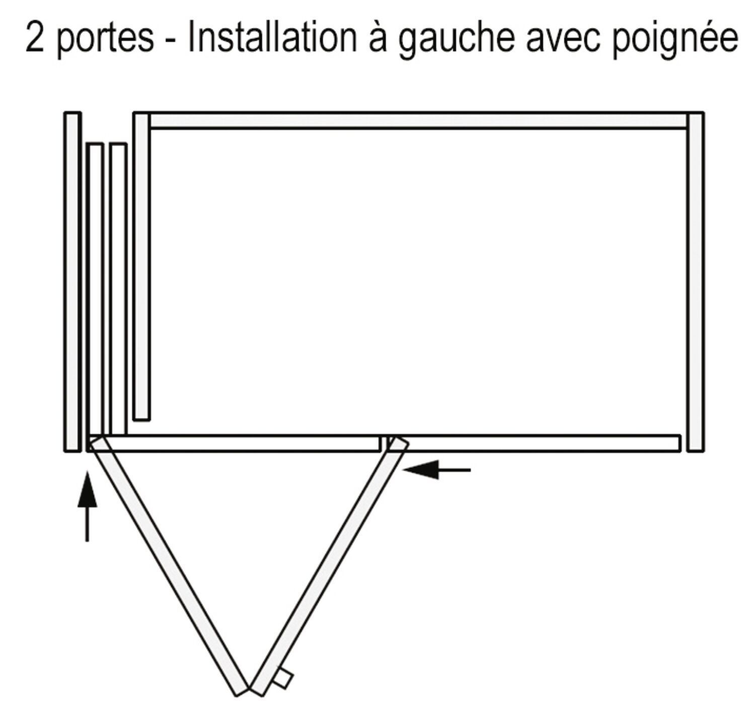 Juego de 2 puertas plegables de madera HAWA Concepta III 20 Puerta con tirador