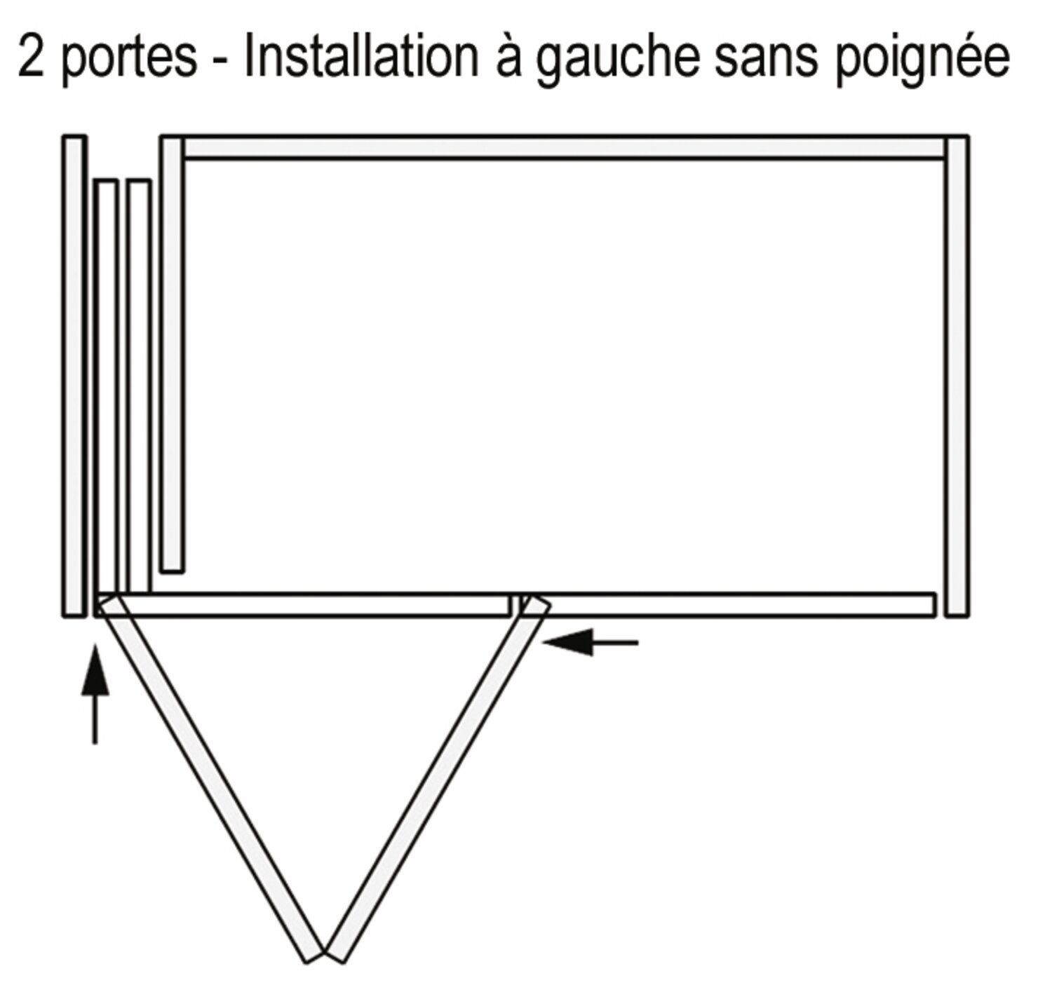 Juego de 2 puertas plegables de madera HAWA Concepta III 20 Puerta sin tirador