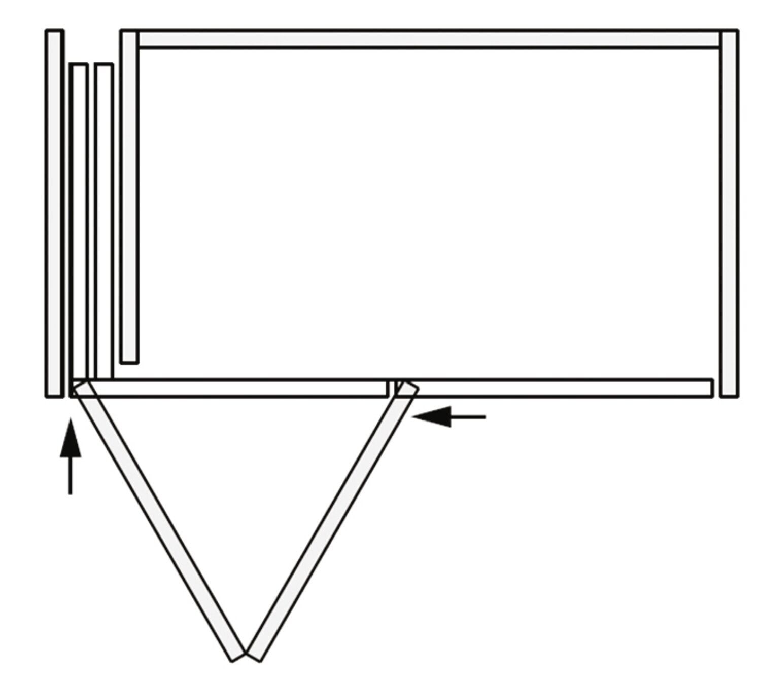 Juego de 2 puertas plegables de madera HAWA Concepta III 25 Puerta sin tirador