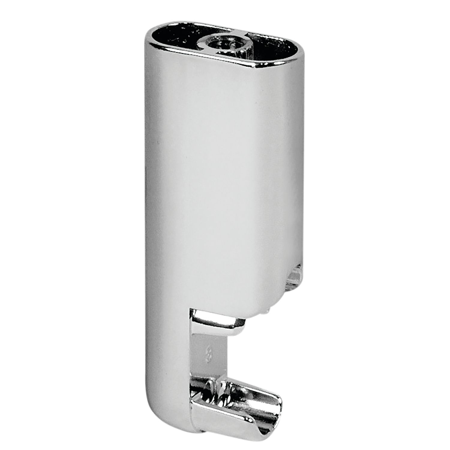 SOPORTE TUBO OVAL 30X15 CROMADO