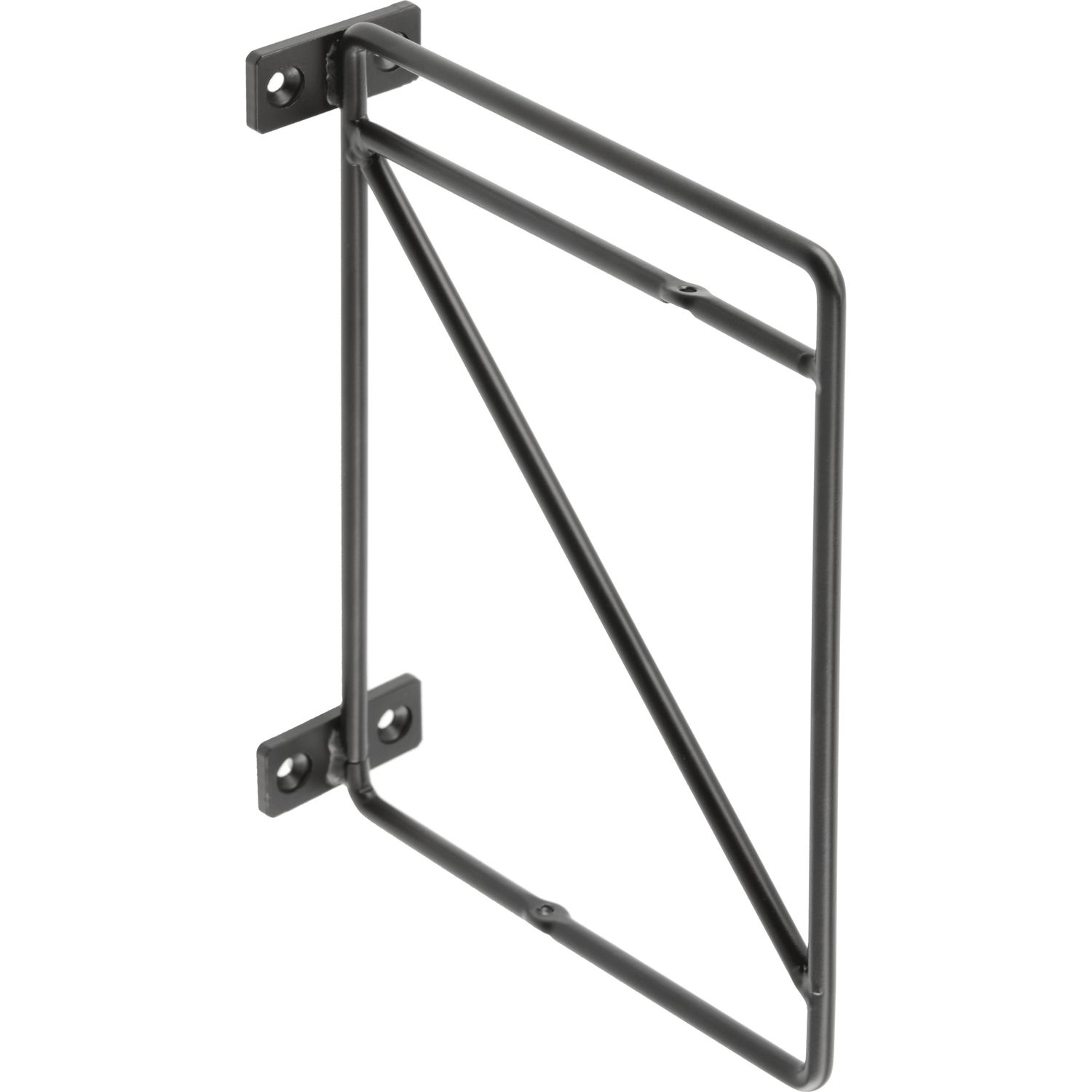 VARILLA SOPORTE ESTANTE NEGRO MATE 166X2