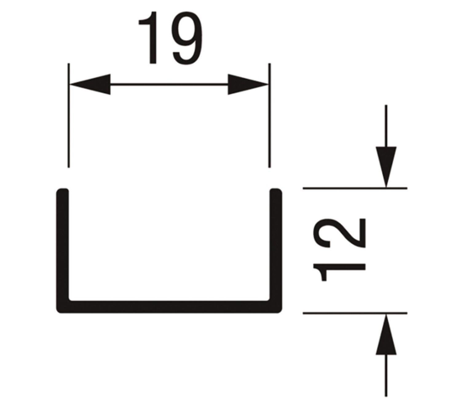 Perfil en U para racores de la serie 85