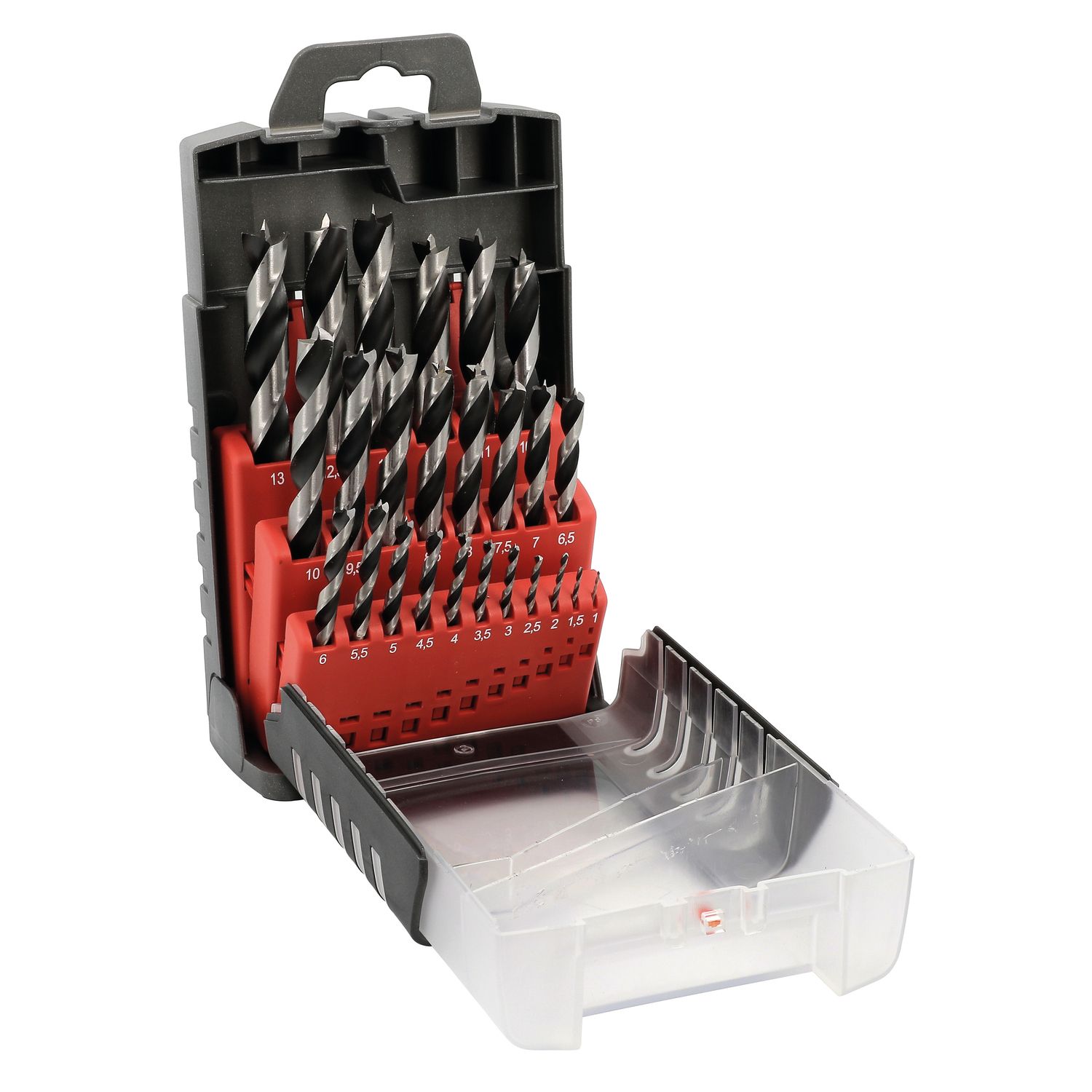 JUEGO DE 25 BROCAS TECHPRO PARA MADERA