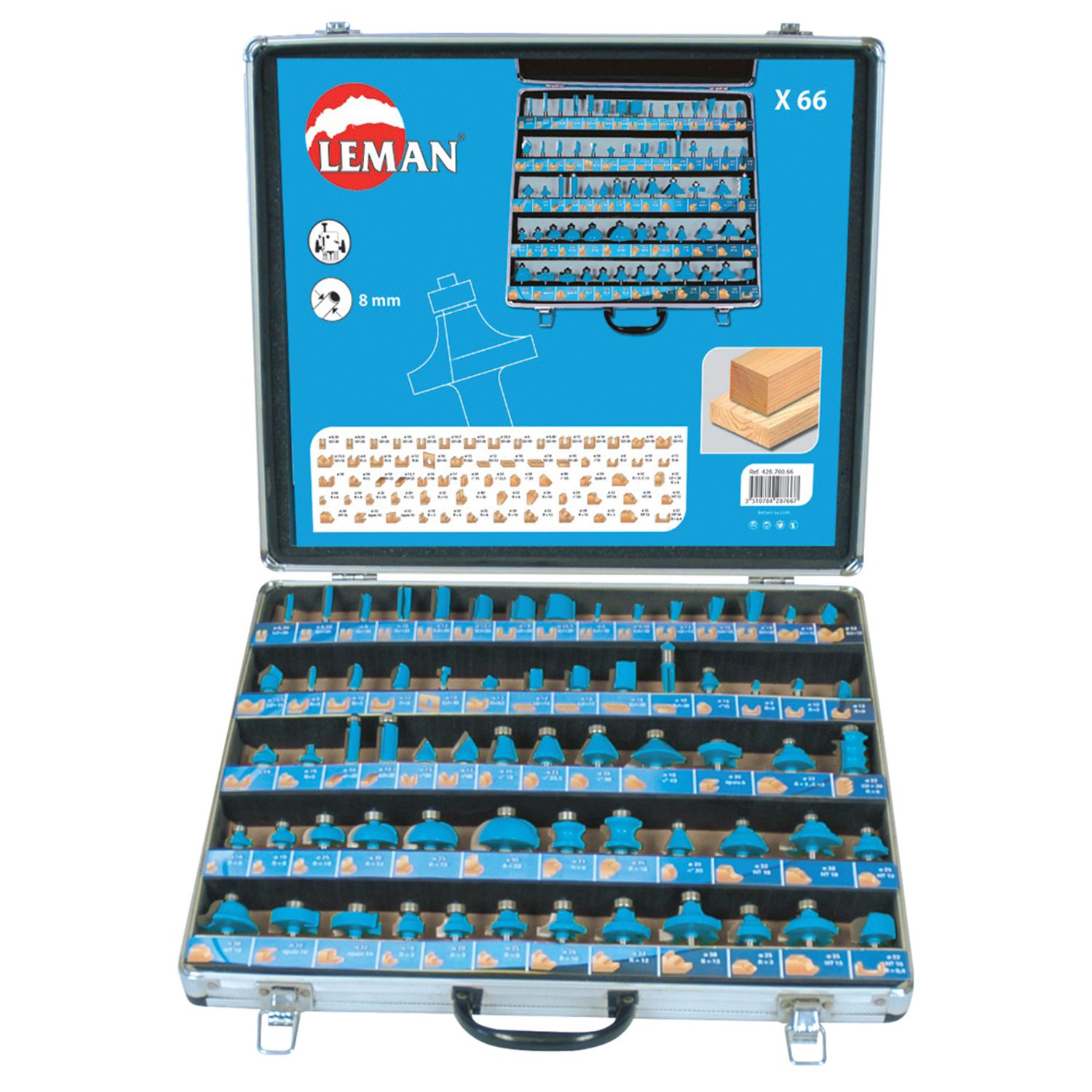 ESTUCHE DE ALUMINIO DE 66 BROCAS DE META