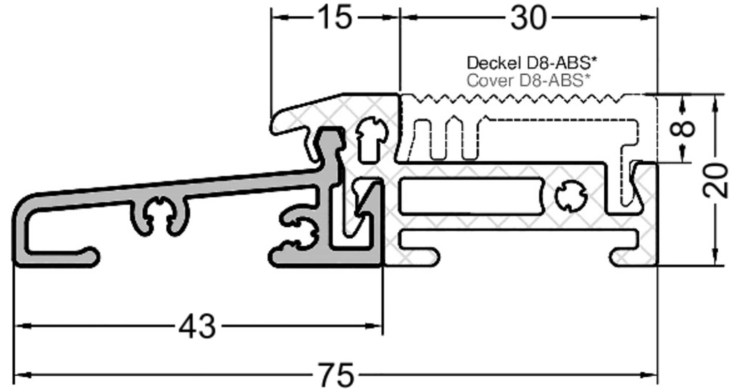 Perfil de umbral de aluminio WESER 20 TI