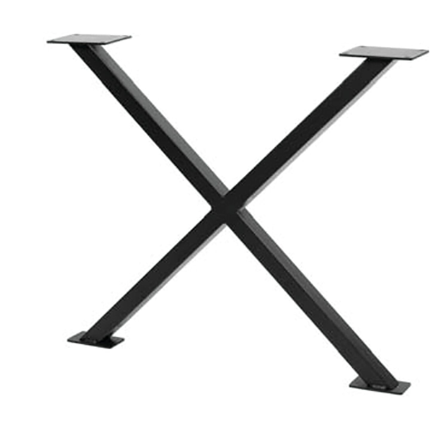 PATA MESA X ACERO H710 NEGRO MATE