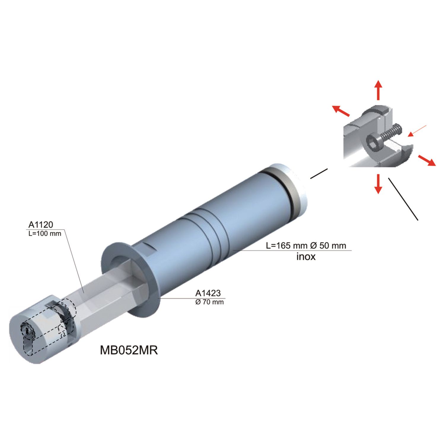 TUBO LLAVE PE S/PROTECTOR FIJO RÁPIDO