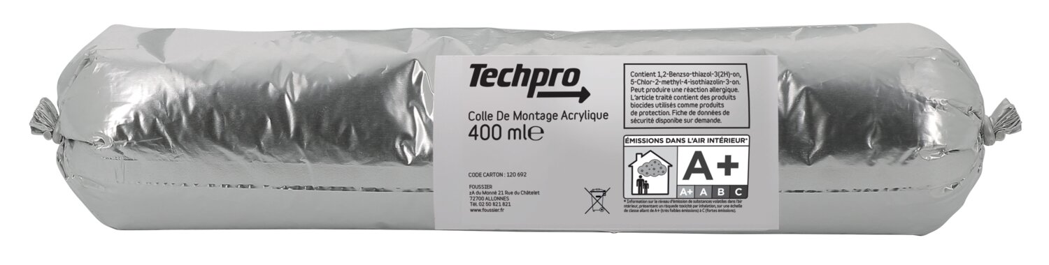 TECHPRO ADHESIVO ACRÍLICO DE MONTAJE 400