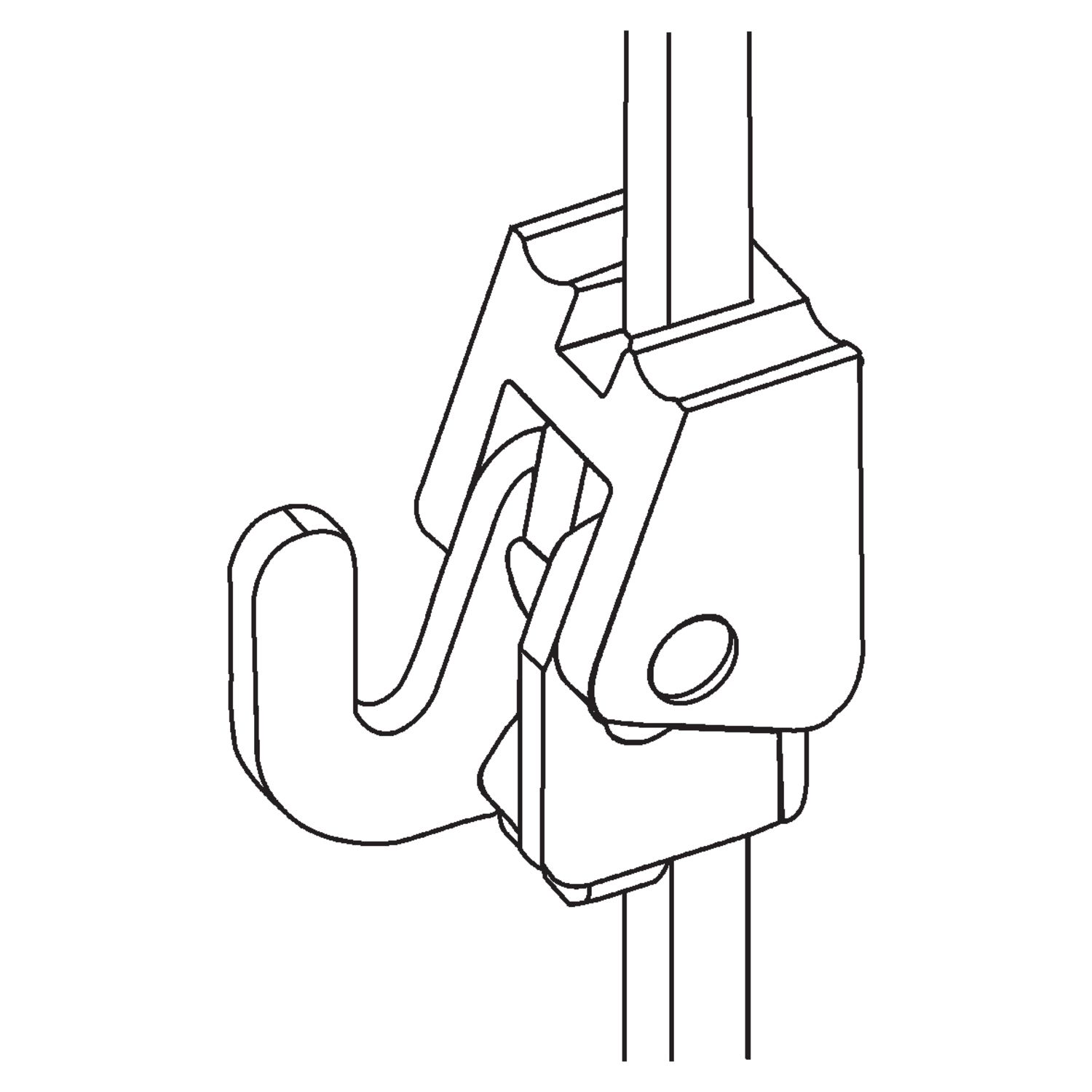 GANCHO AUTO BLOQ P/CIMAISE CS30