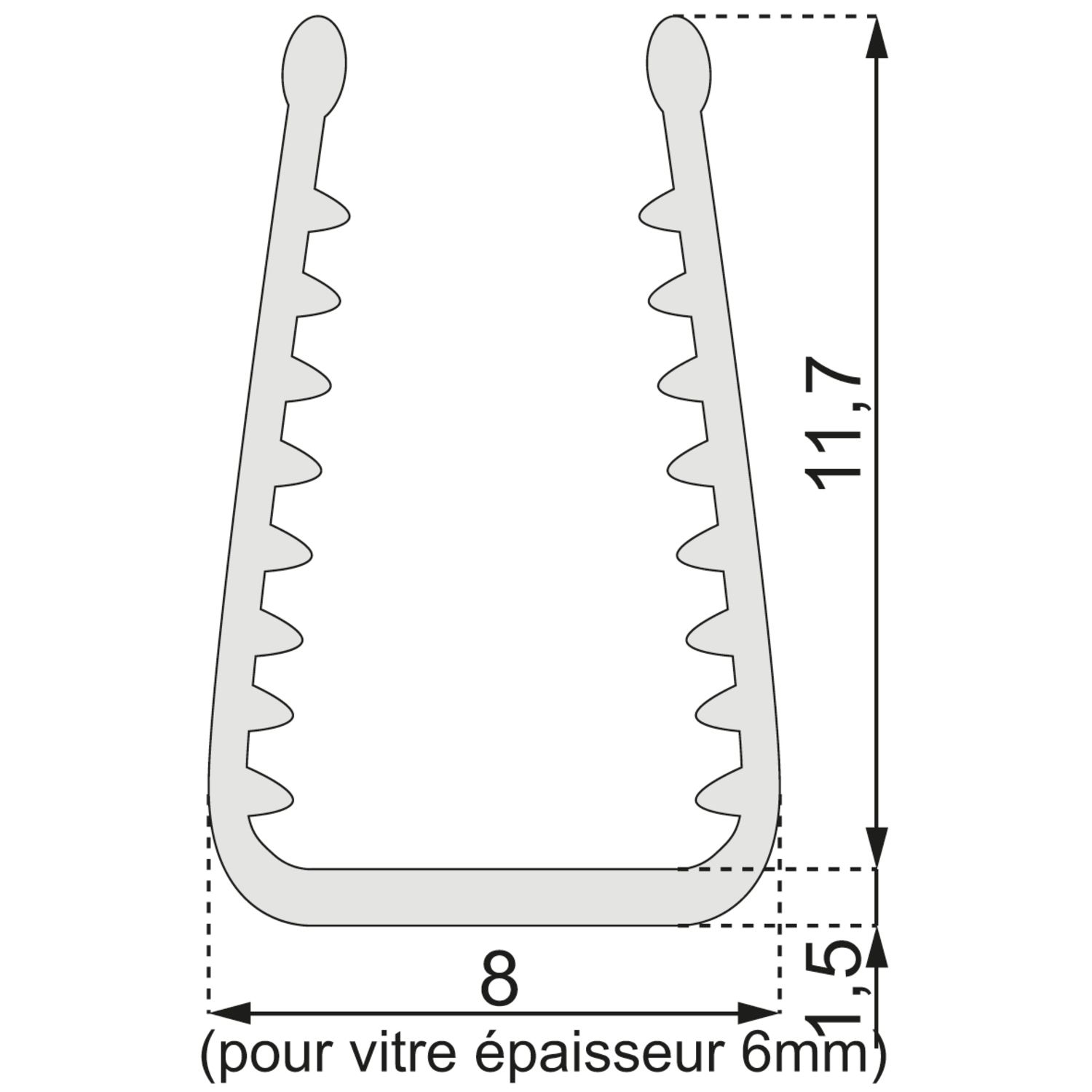 56 JUNTA PARA VENTANAS INSONORI DE 6 Y 8