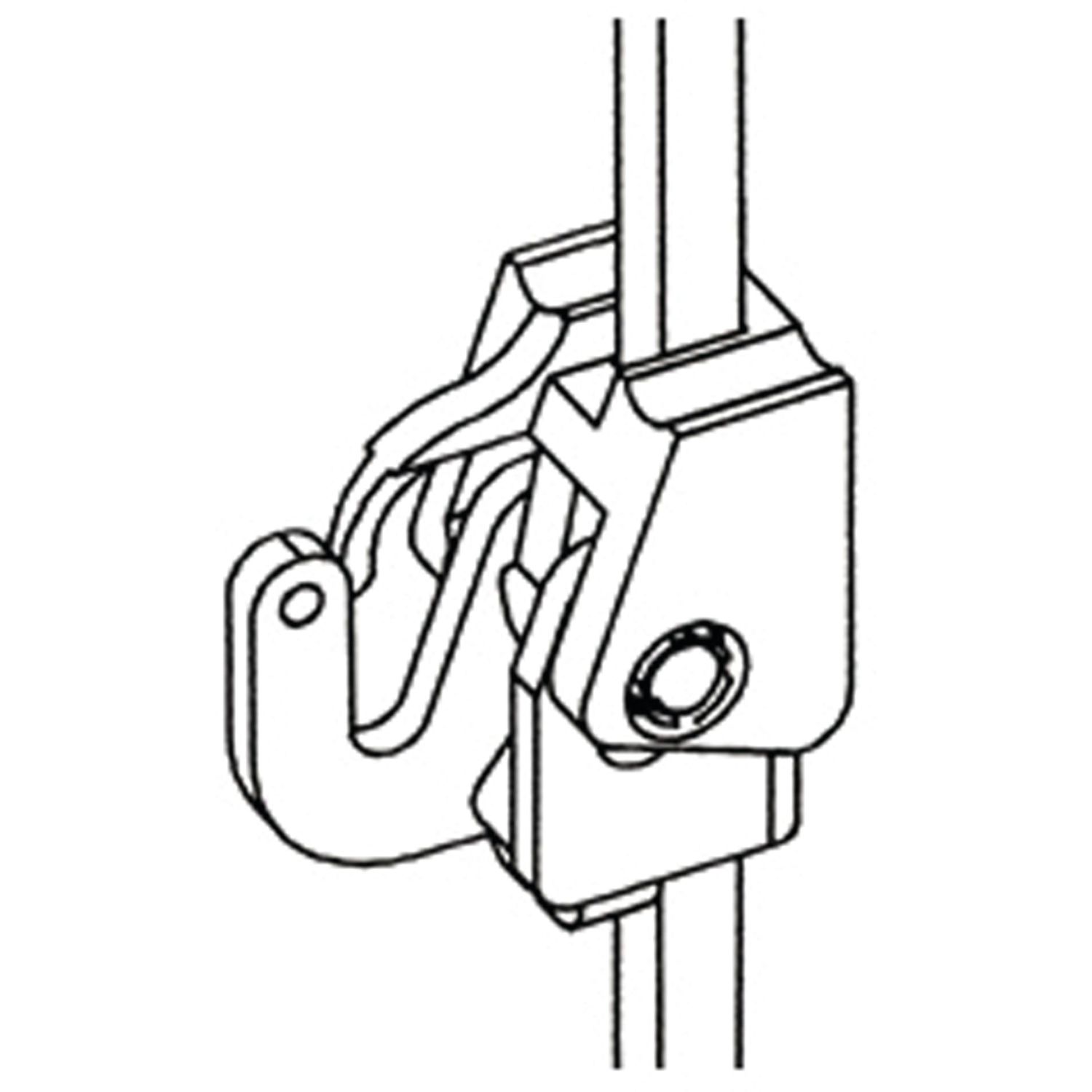 GANCHO AUTOBLOQUEANTE PARA BARRA ANTIRRO