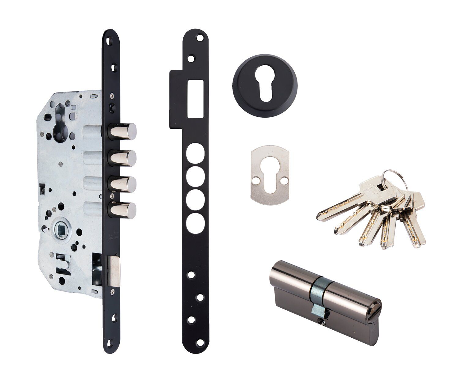 CERRADURA DE SEGURIDAD REDONDA NEGRA