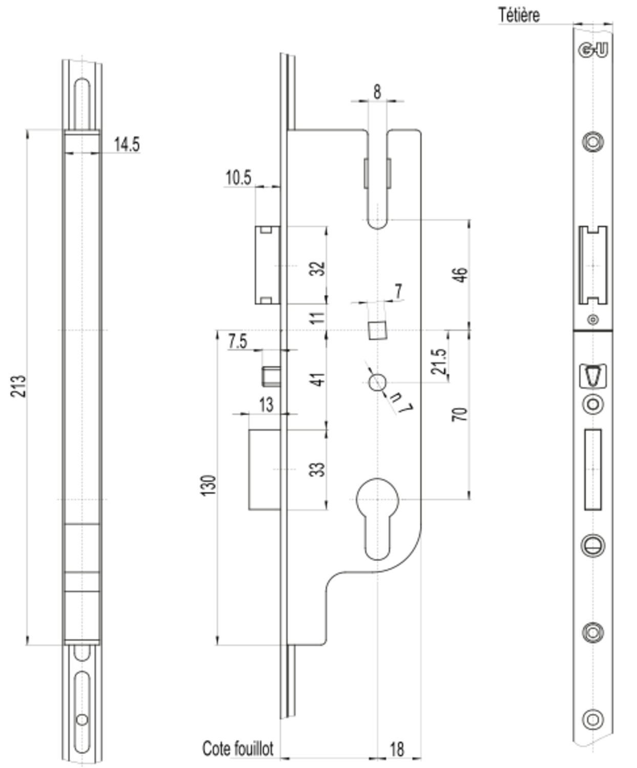 Cerradura de falleba FERCOMATIC SH-R A2P* SEI
