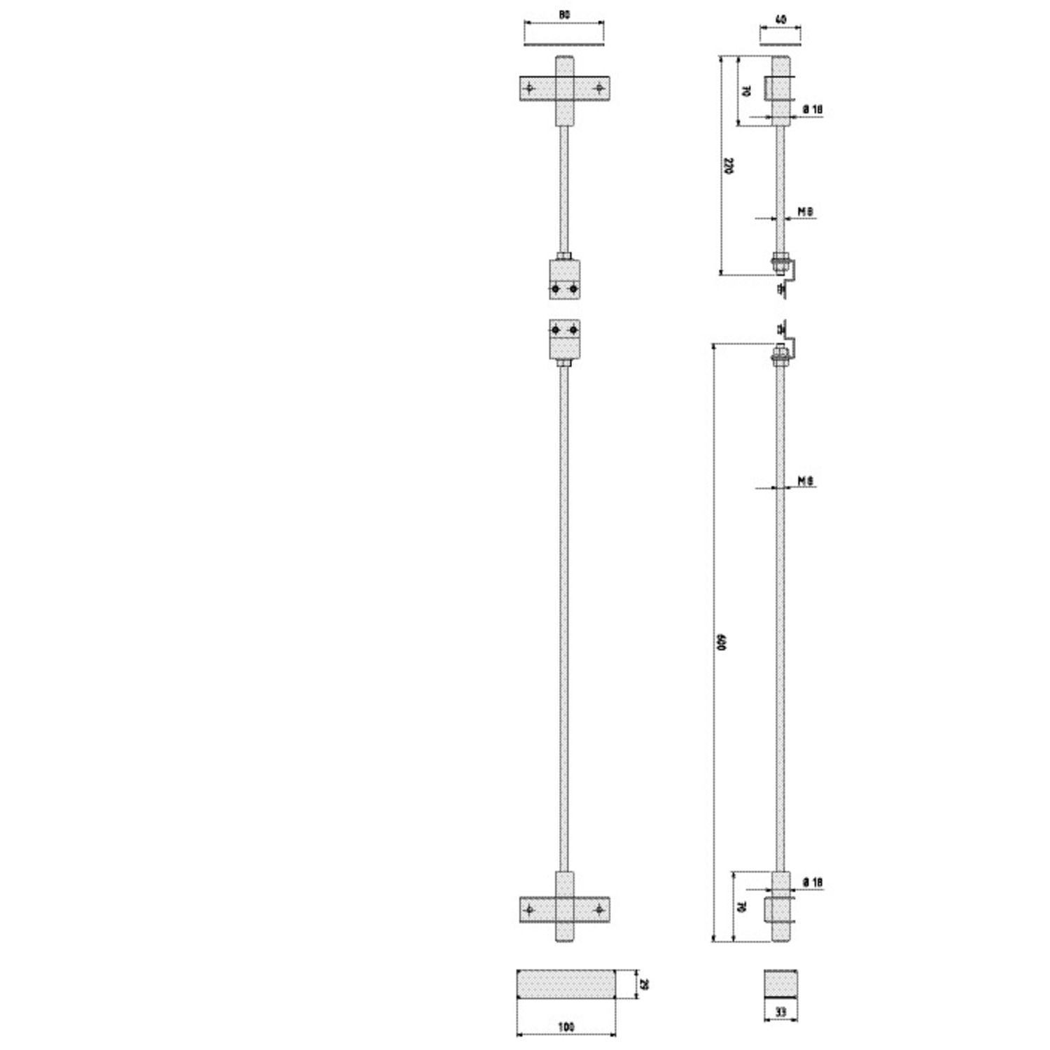 Kit de puntos altos y bajos para cerradura oculta