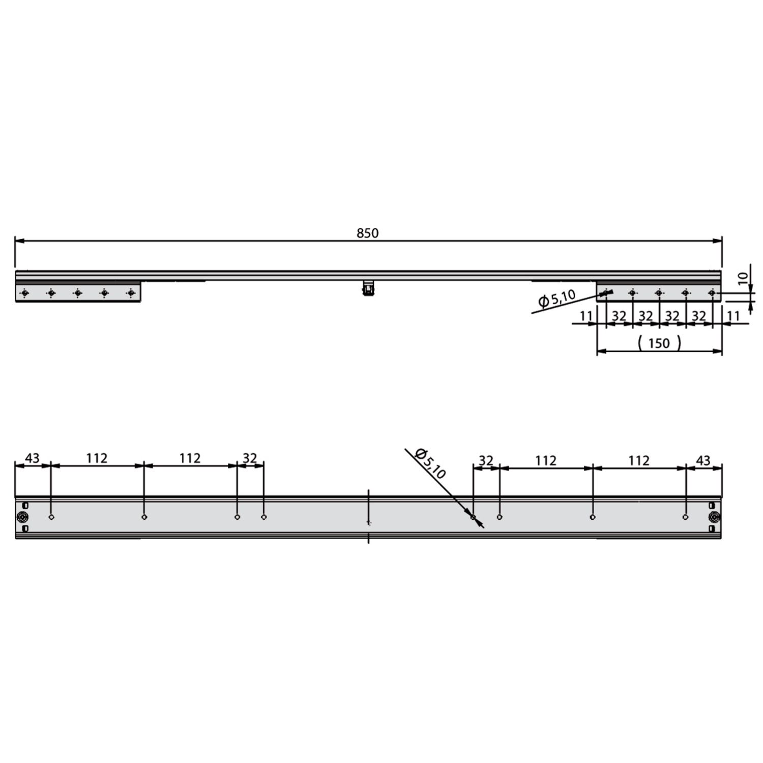 Extensión de la mesa central BÁSICO AVANZADO 1 alargador