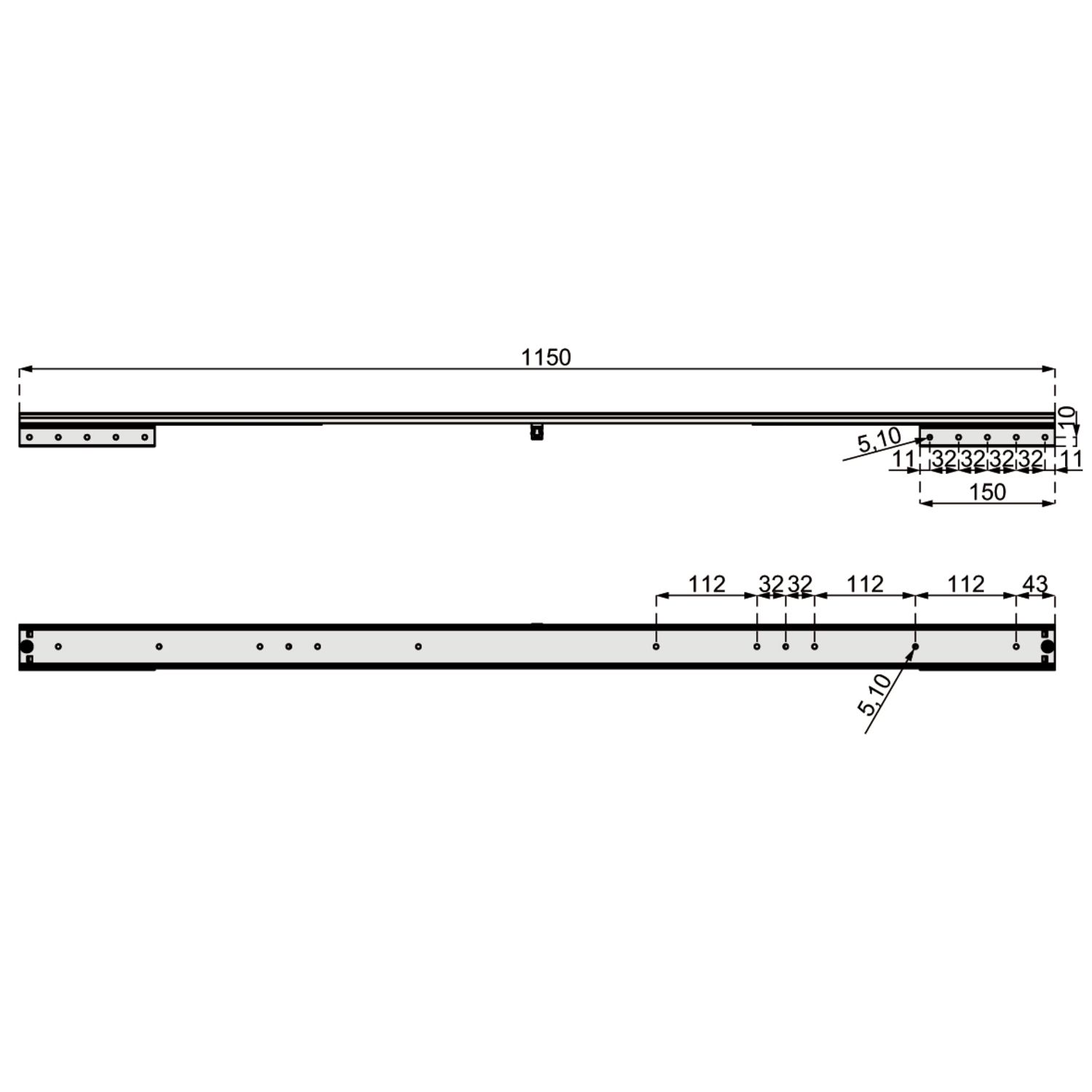 Extensión de la mesa central BÁSICO AVANZADO 2 ampliaciones