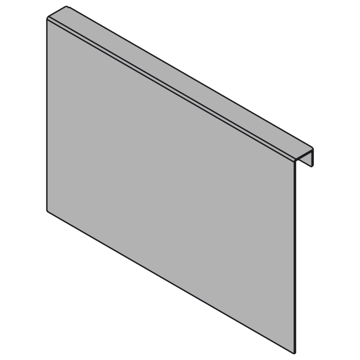 Perfil adaptador para conexión con respaldos de madera Para cajoneras de altura C, E y F