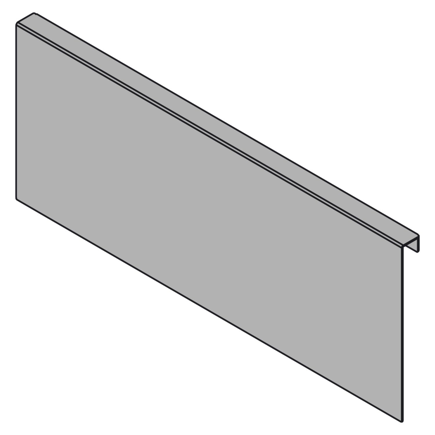 Perfil adaptador para conexión con respaldos de madera Para la altura de cajón M y K