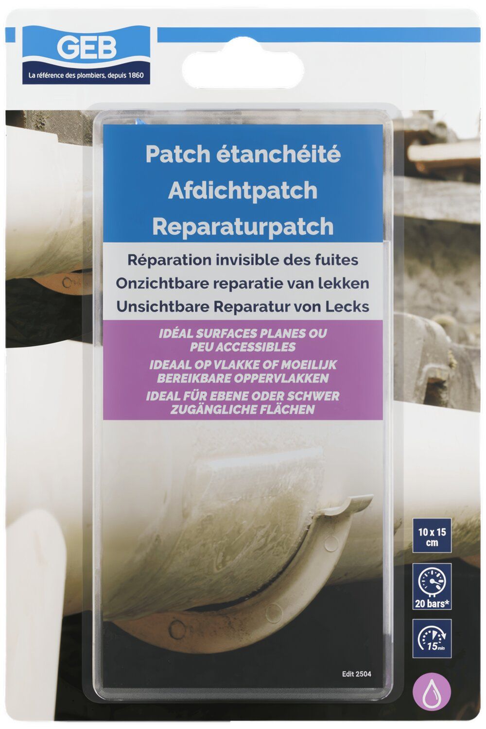 PARCHE REPARADOR IMPERMEABILIZANTE 10X15