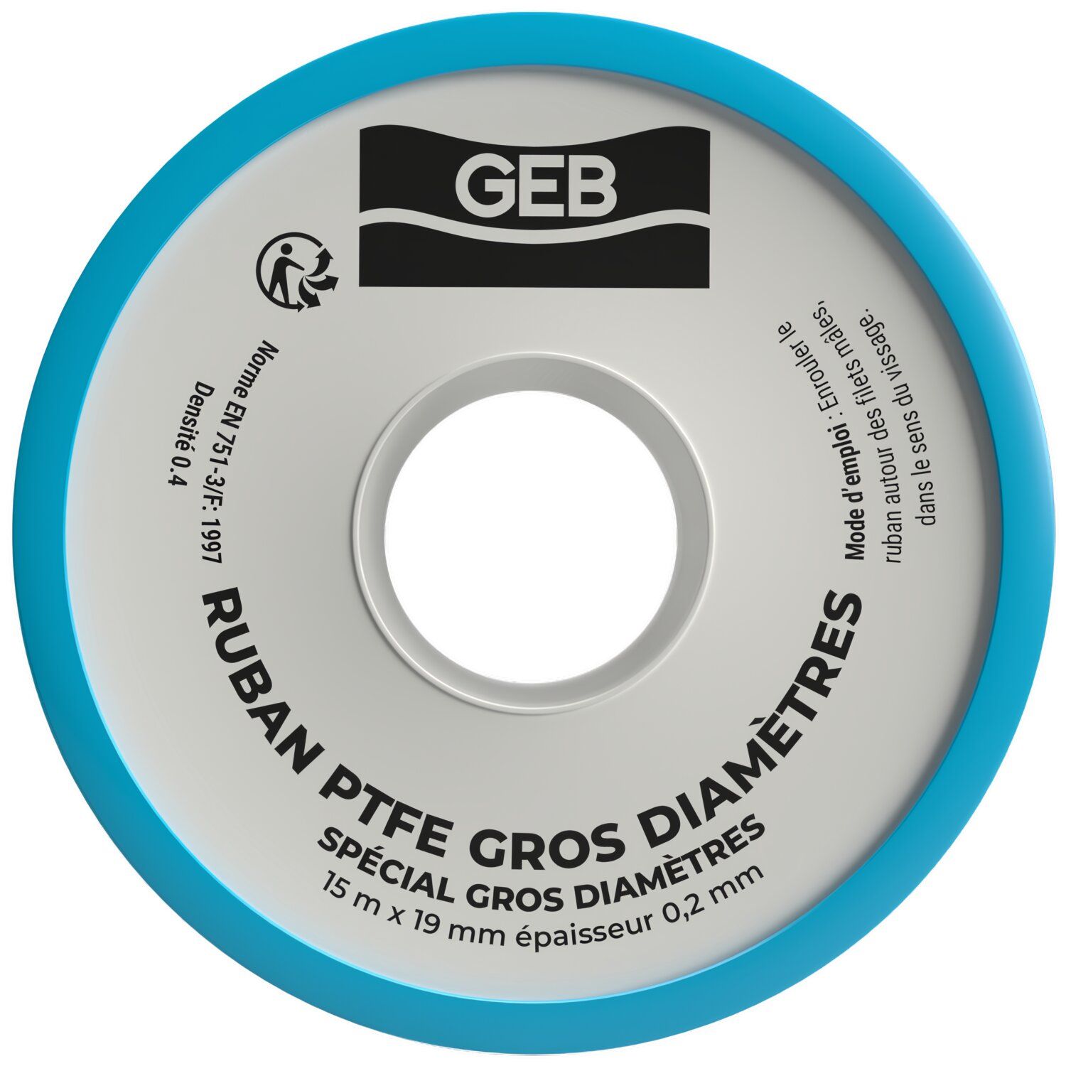 CINTA PTFE DIAM. GRANDE GEB 15MX19MM